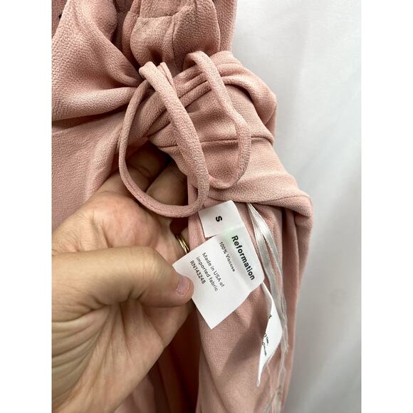 Reformation blush rose pink ruffle wrap maxi dress - Picture 7 of 10